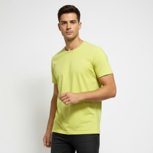 SWIMS Made in Portugal Men's Lime Green Performance T-Shirt Size L - Picture 1 of 8
